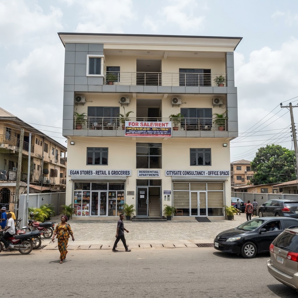 Mixed-Use Development — Ebute-Metta — Mixed-Use property in Iya Egan Street, Ebute-Metta West, Lagos