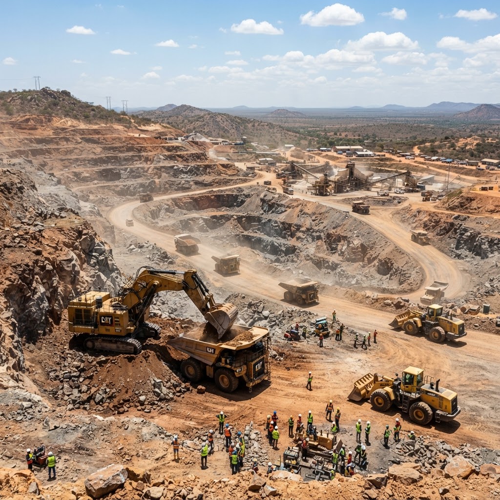 Mining operations in Tanzania