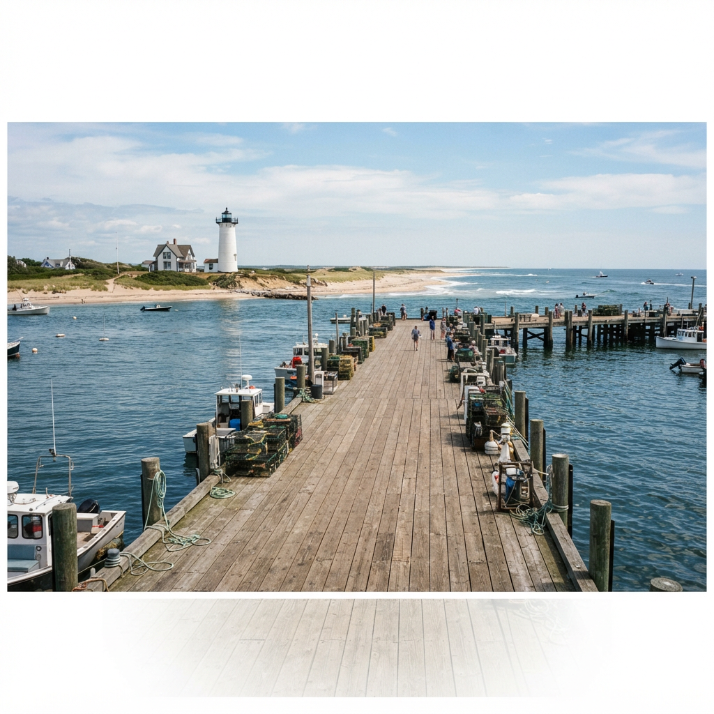 View of Chatham lighthouse from the pier deck