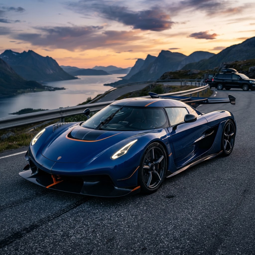 Koenigsegg hypercar — the Swedish supercar brand known for world speed records and extreme rarity, fewer than 450 ever built