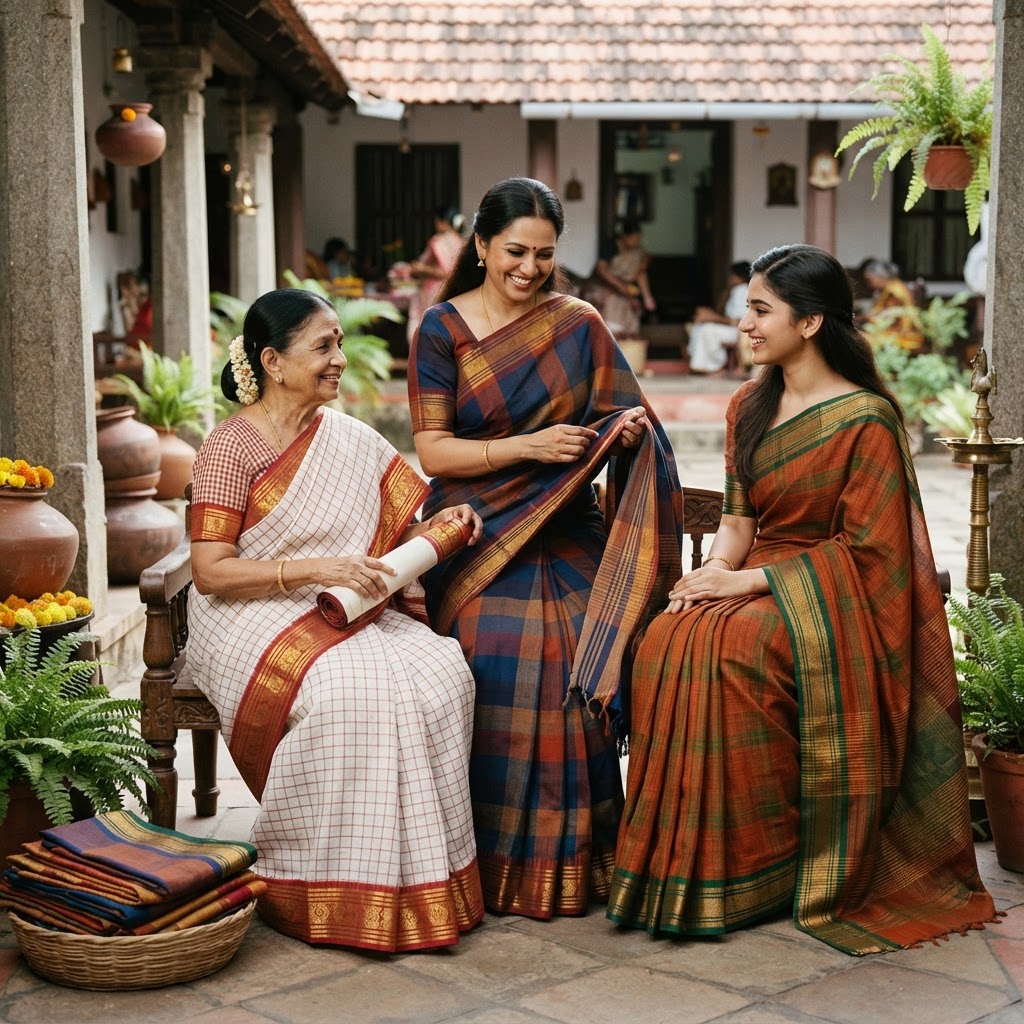 South Cotton handloom weave from Tamil Nadu