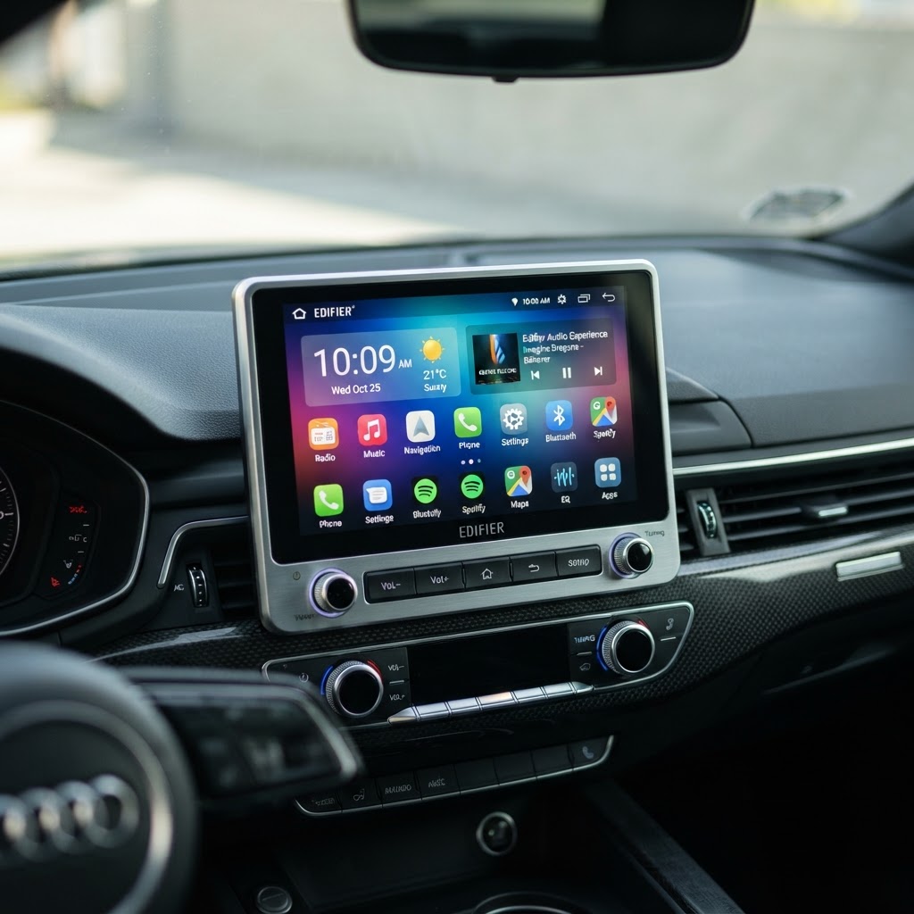 Edifier 9 inch Android car stereo with premium audio output