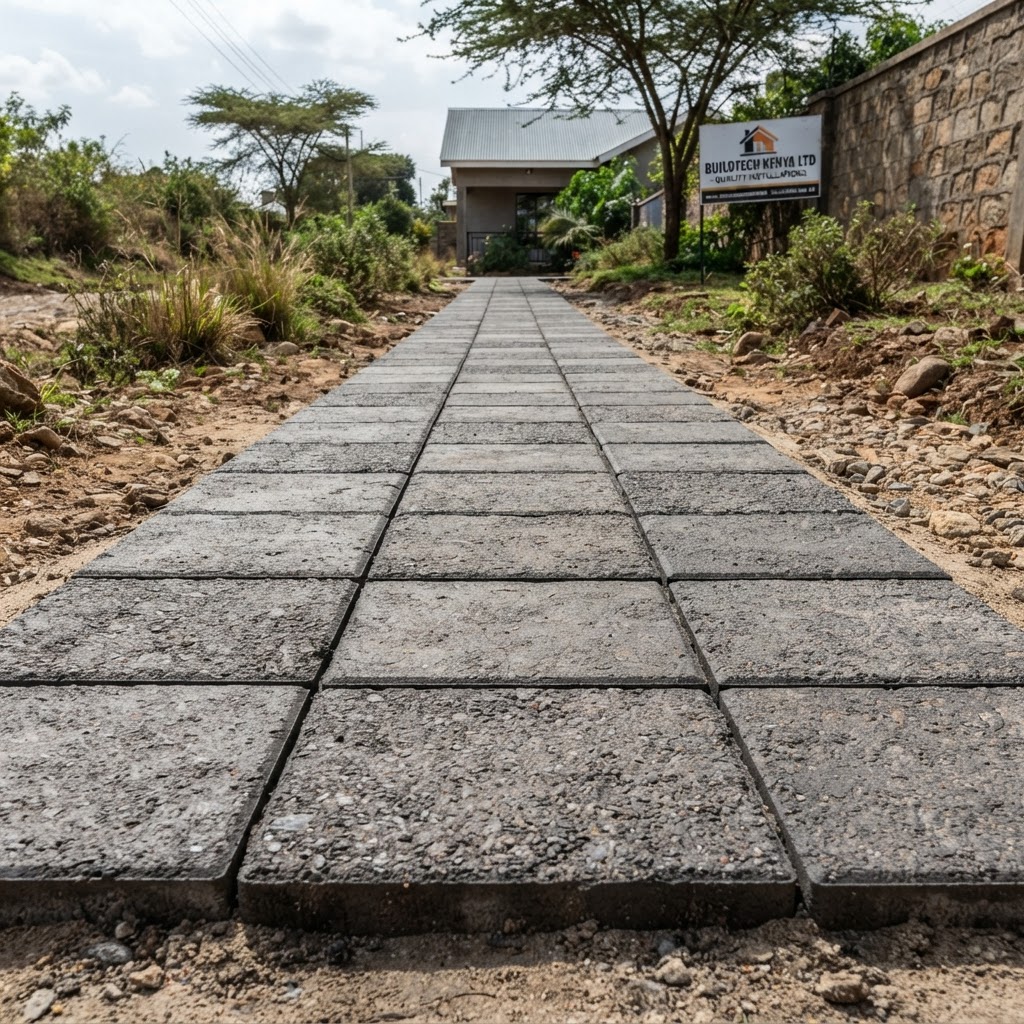 UCB Concrete Tiles on an outdoor floor by Unique Concrete Builders Kenya