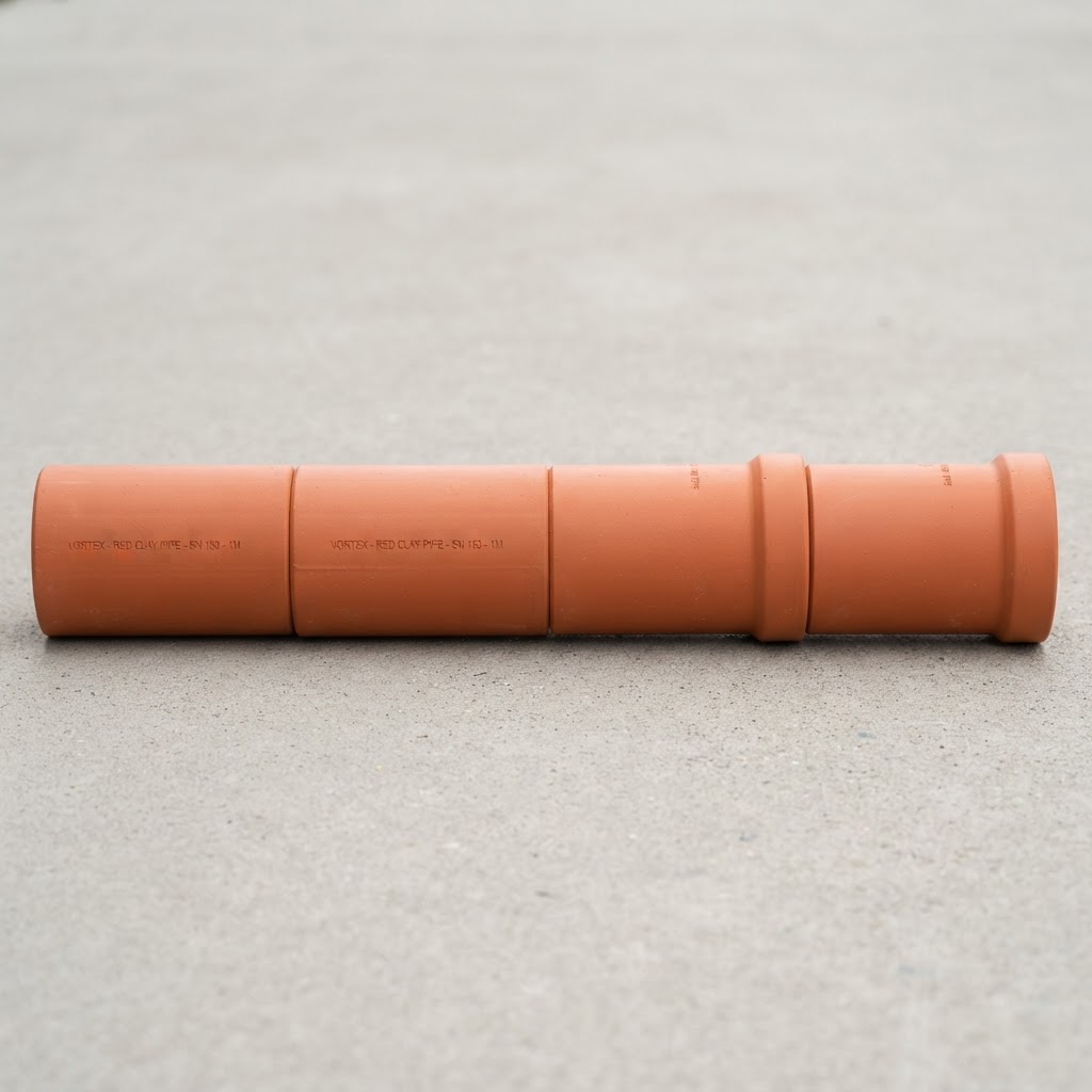 Concrete drainage products at a construction site