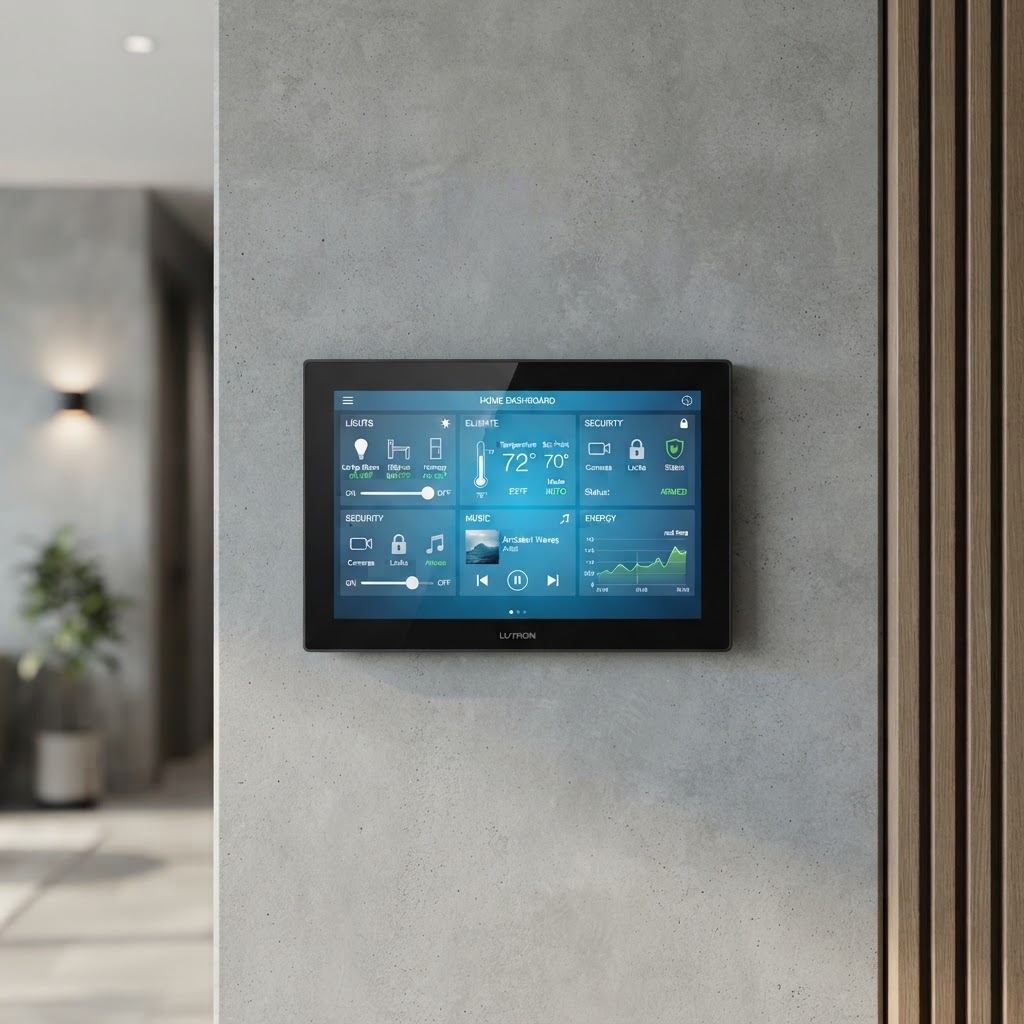 Residential smart home automation system with touch panel