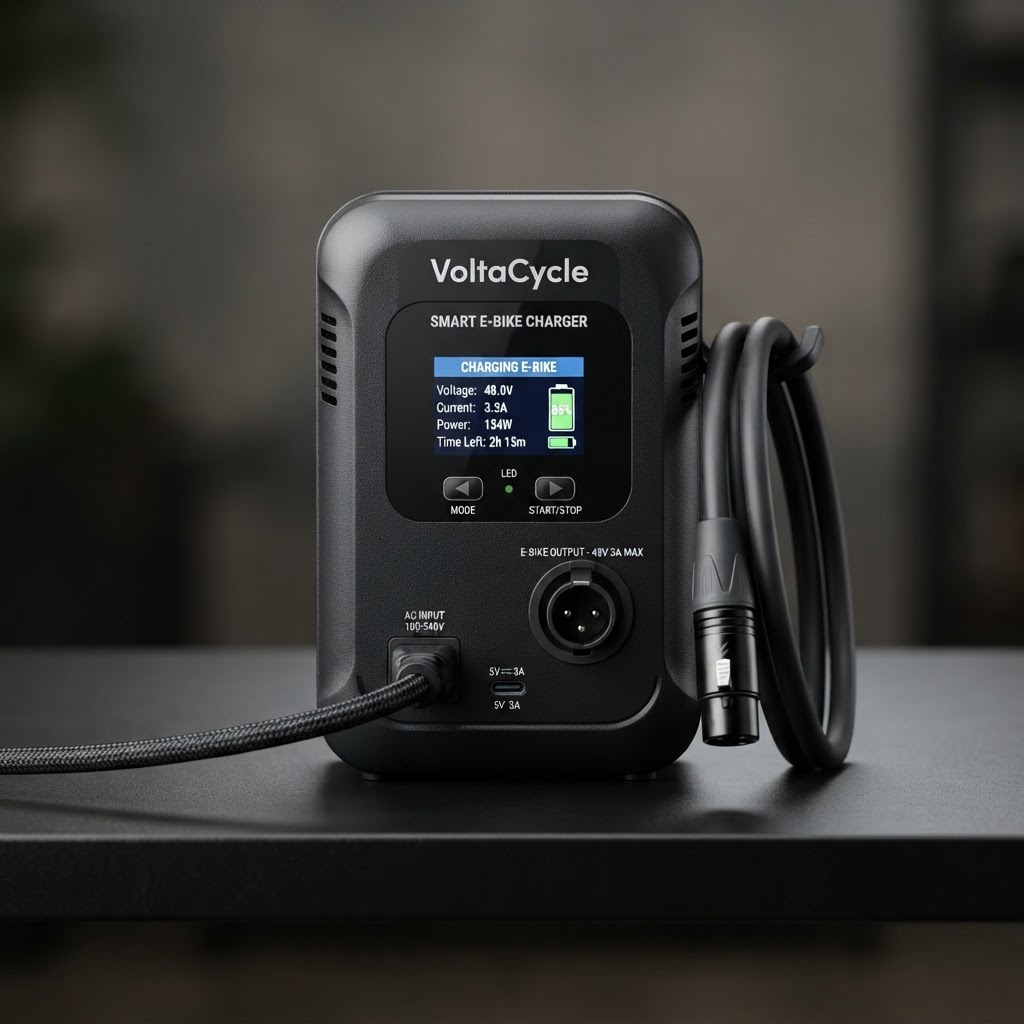 Smart EV charger device for electric bicycles