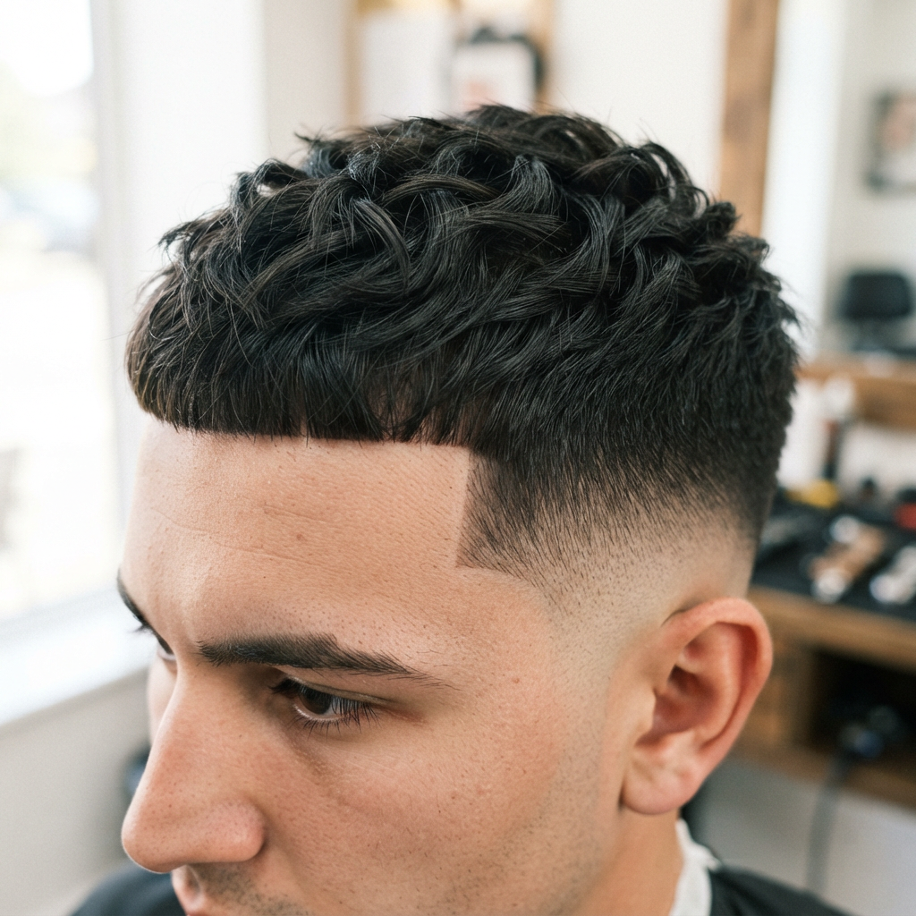 Textured crop cut finished with fresh line up